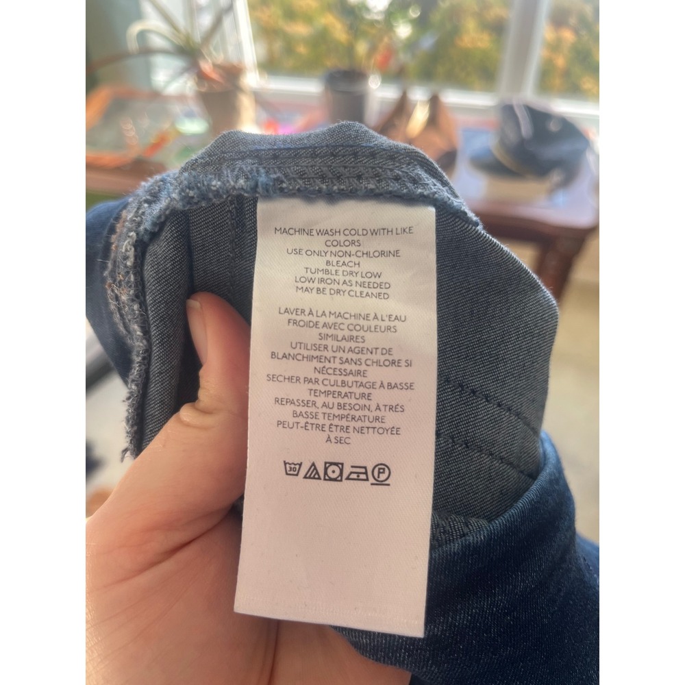 We The Free High Rise Flare Jeans Dark Wash Stretchy Comfort Size M - Picture 7 of 10